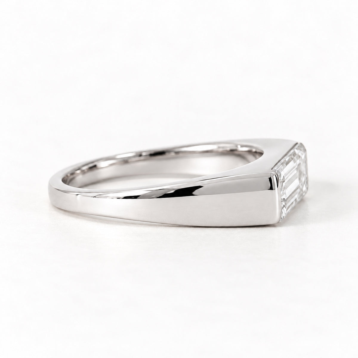 The Meridian Baguette Lab Grown Diamond Ring White Gold