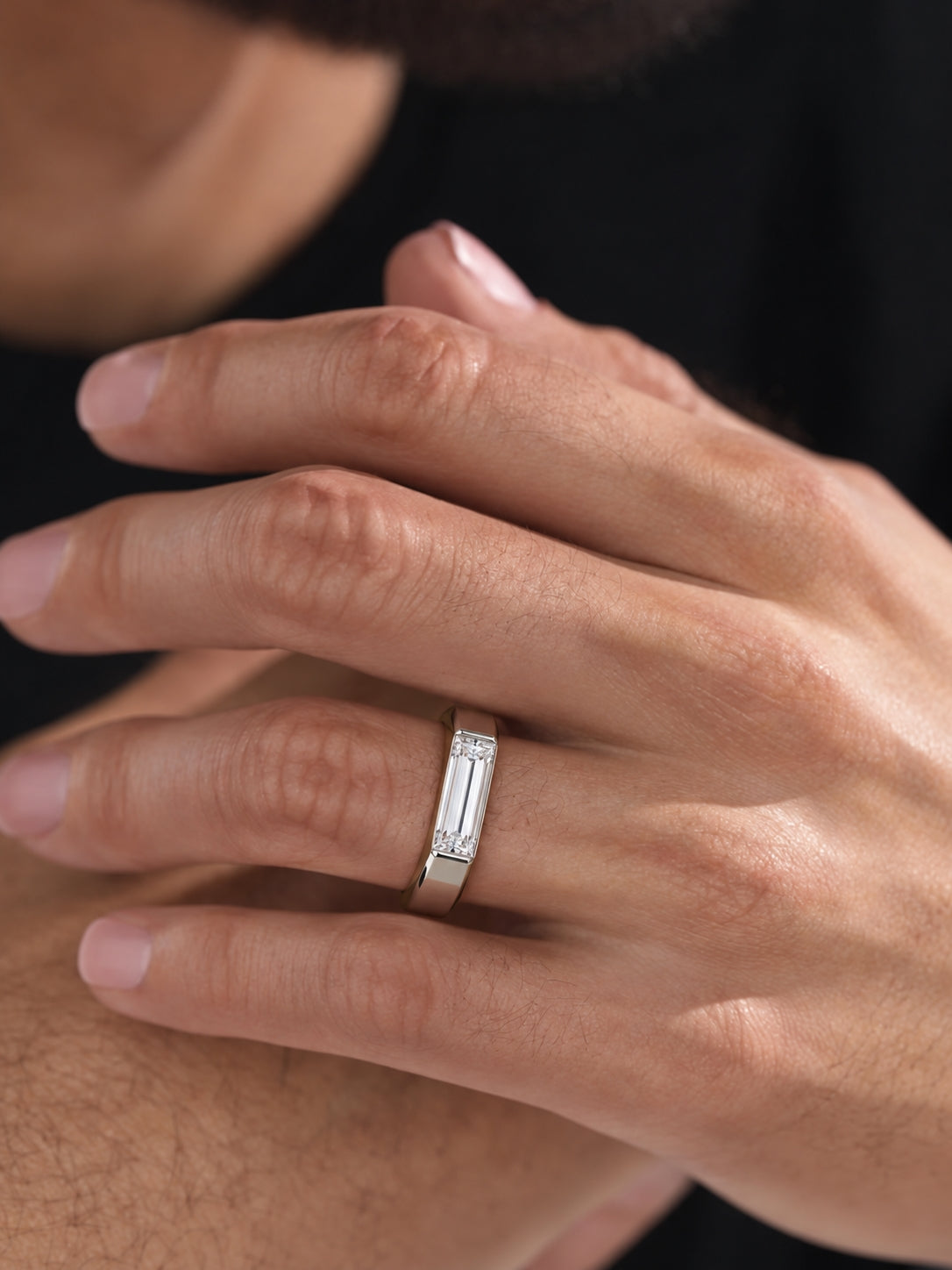 The Meridian Baguette Lab Grown Diamond Ring White Gold