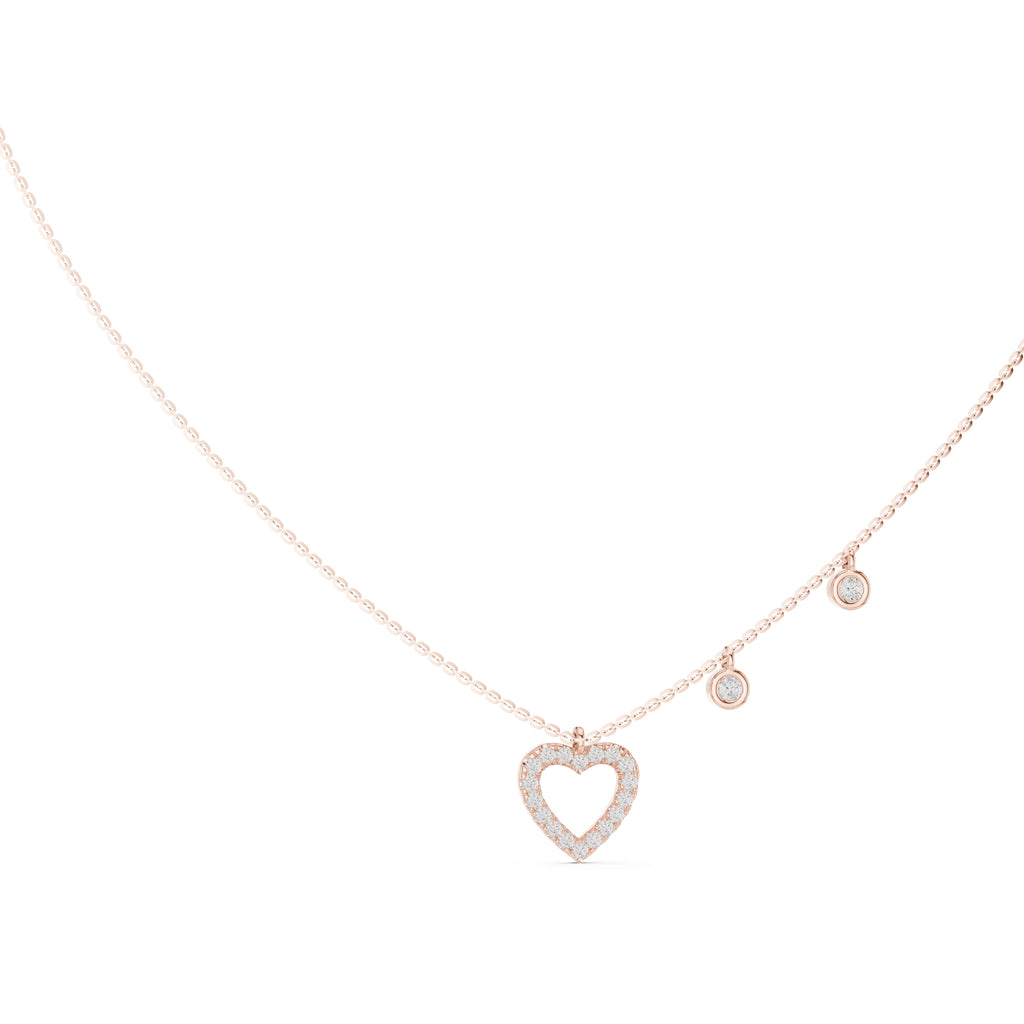 The Romance Drop Chain Pendant Rose Gold