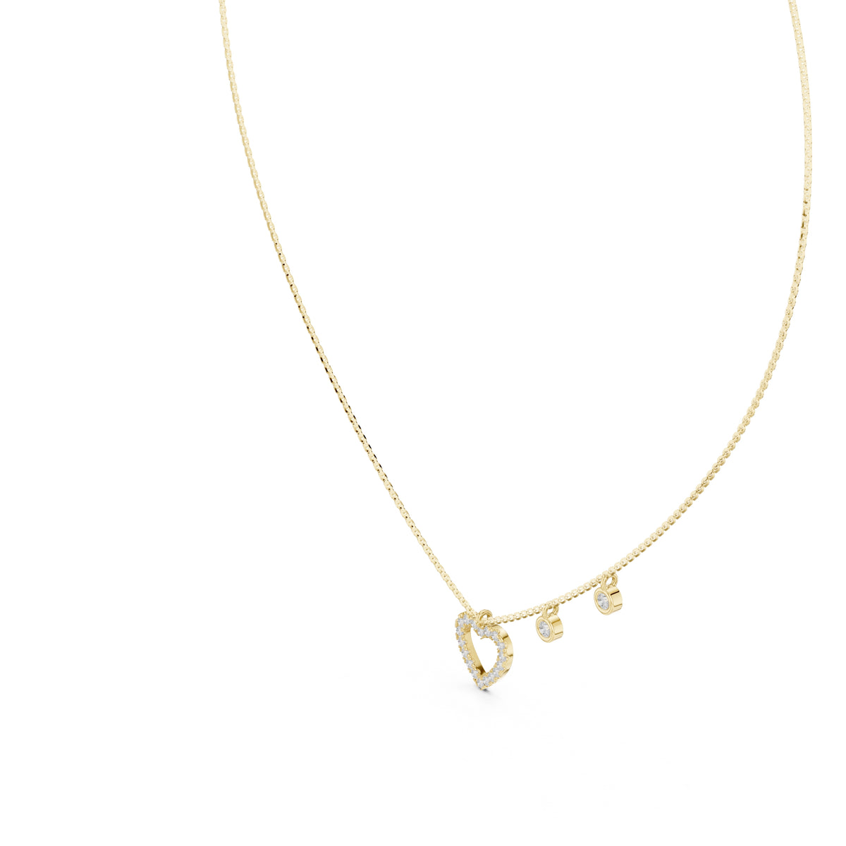 The Romance Drop Chain Pendant Yellow Gold