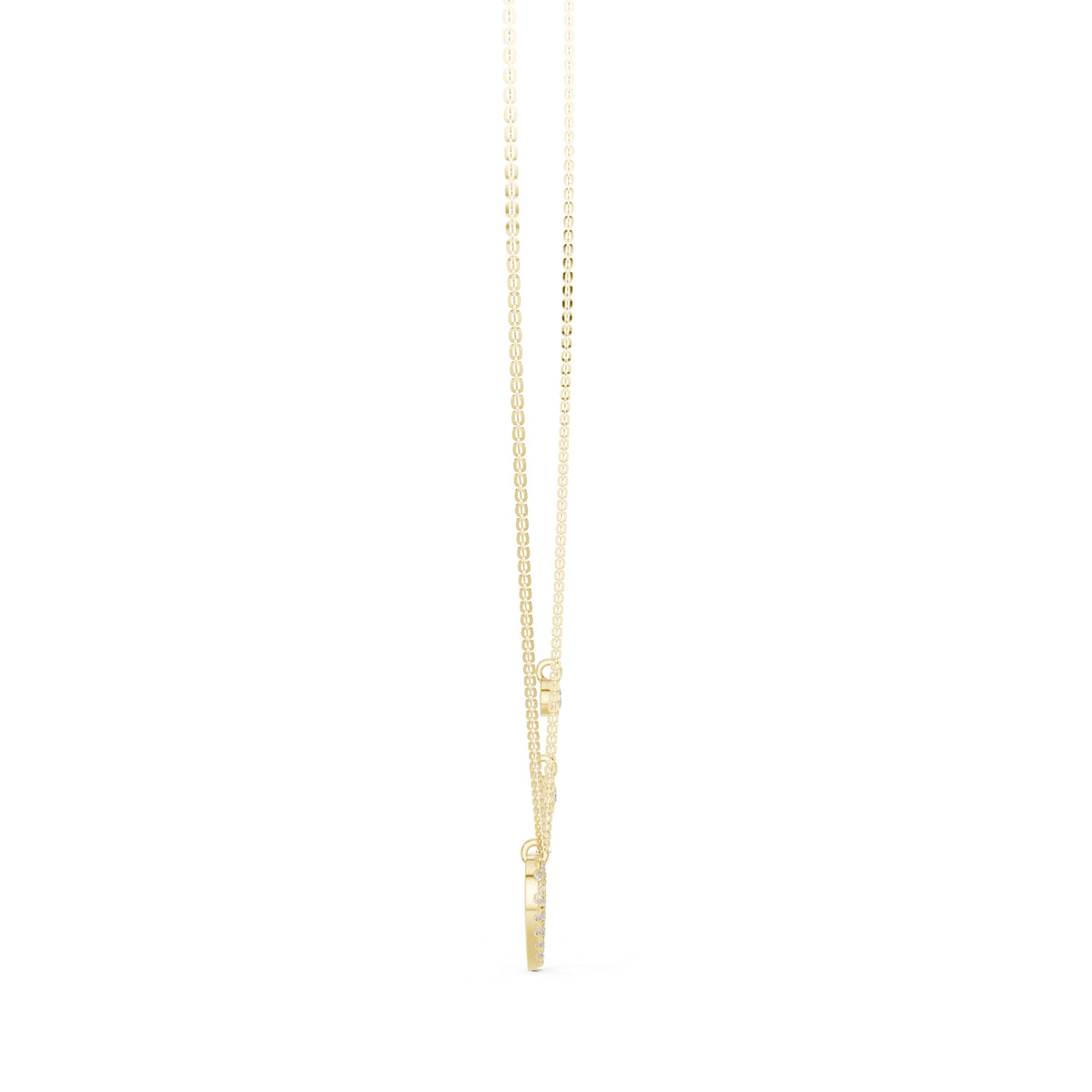 The Romance Drop Chain Pendant Yellow Gold