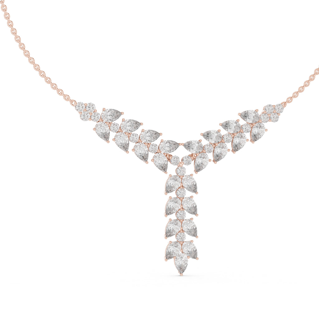 The Majesty Pear-Cut Collar Rose Gold