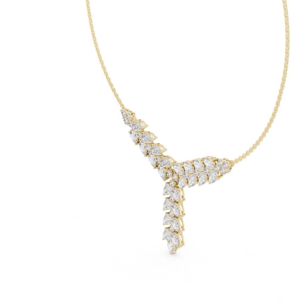 The Majesty Pear-Cut Collar Yellow Gold