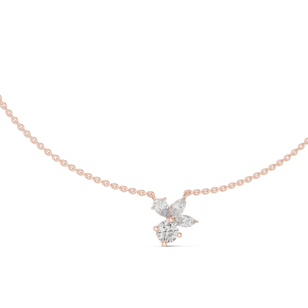 The Blossom Cluster Pendant Rose Gold