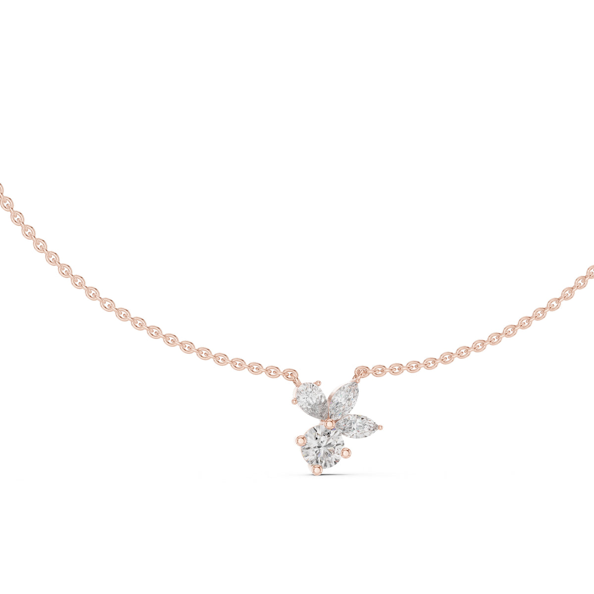 The Blossom Cluster Pendant Rose Gold