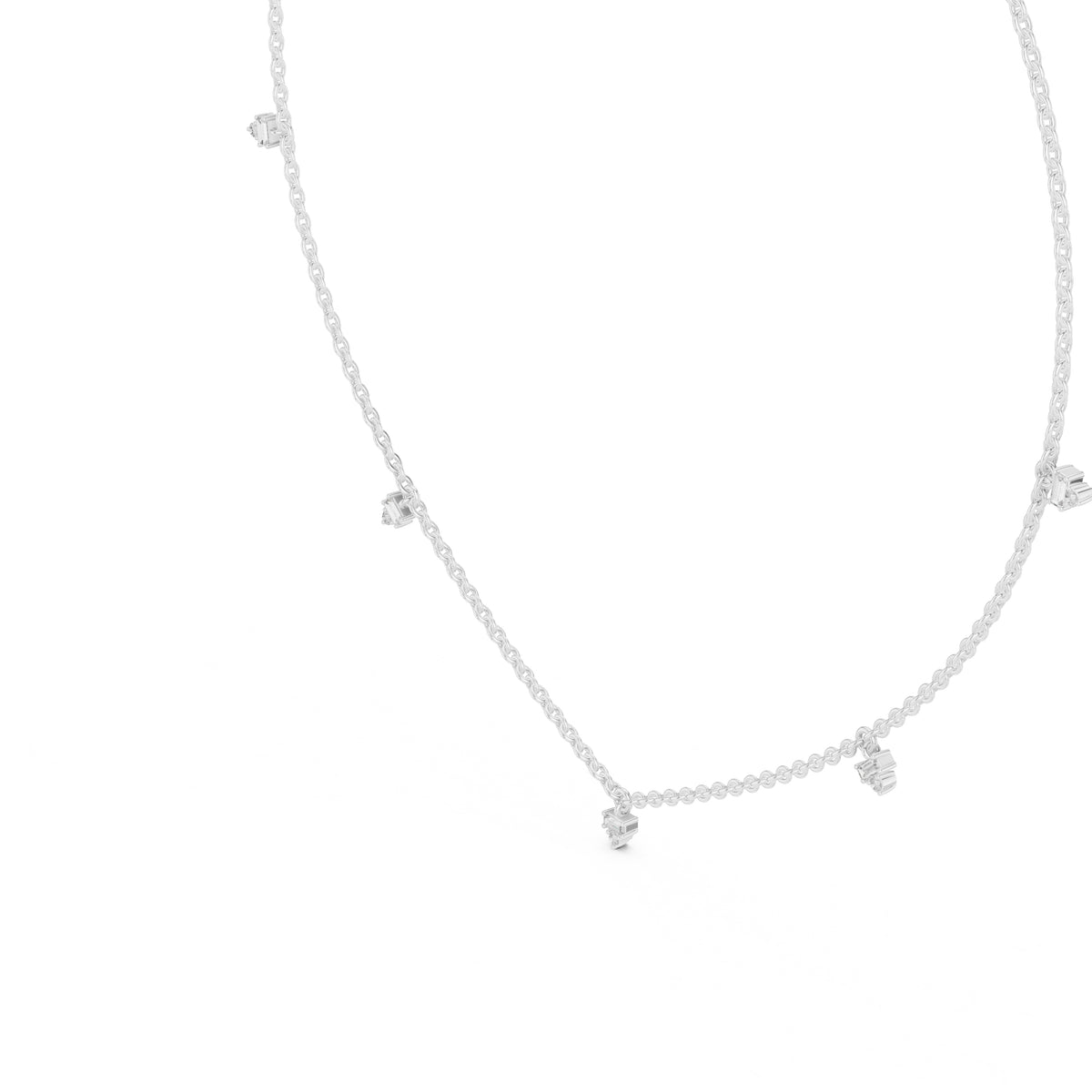 The Stellar Multi-Drop Pendant White Gold