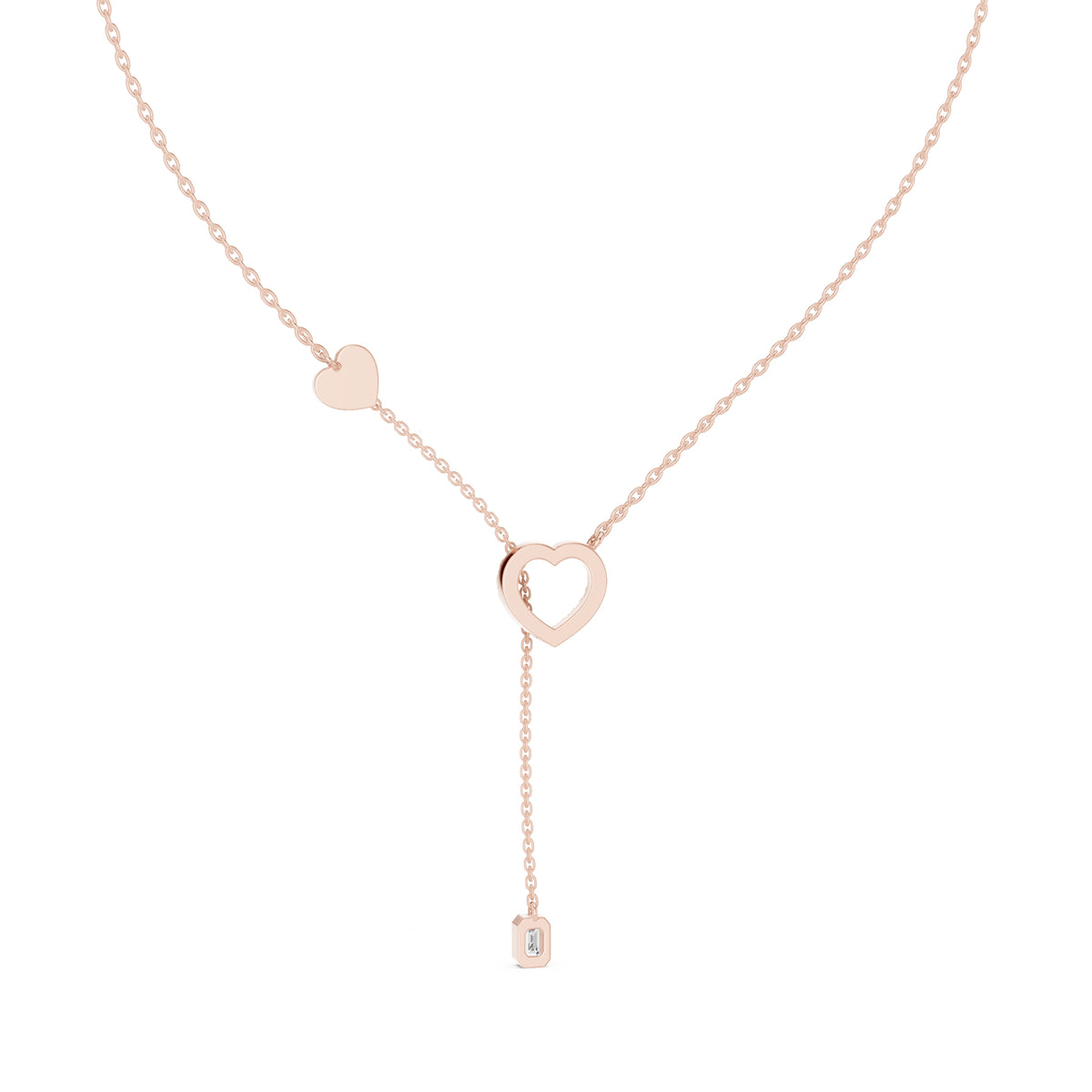 The Devotion Lariat Pendant Rose Gold