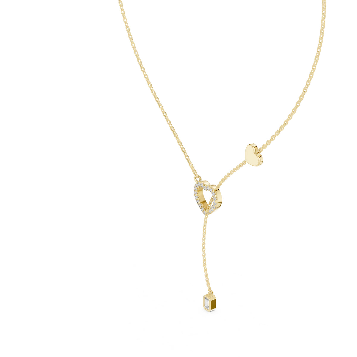 The Devotion Lariat Pendant Yellow Gold