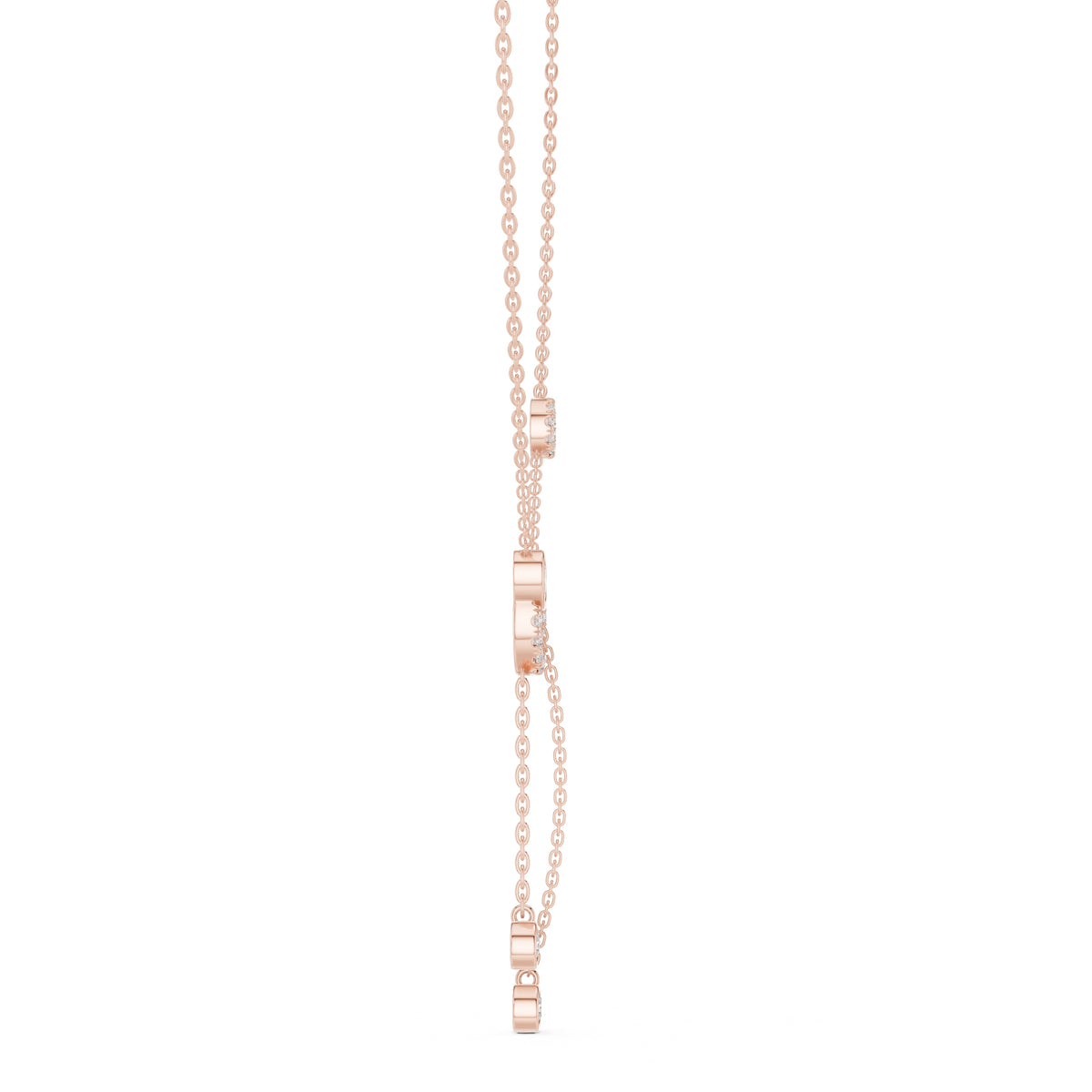 The Eclipse Drop Station Chain Rose Gold