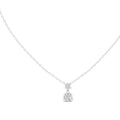 0.50ct Round Solitaire Two-Stone Diamond Drop Pendant White Gold