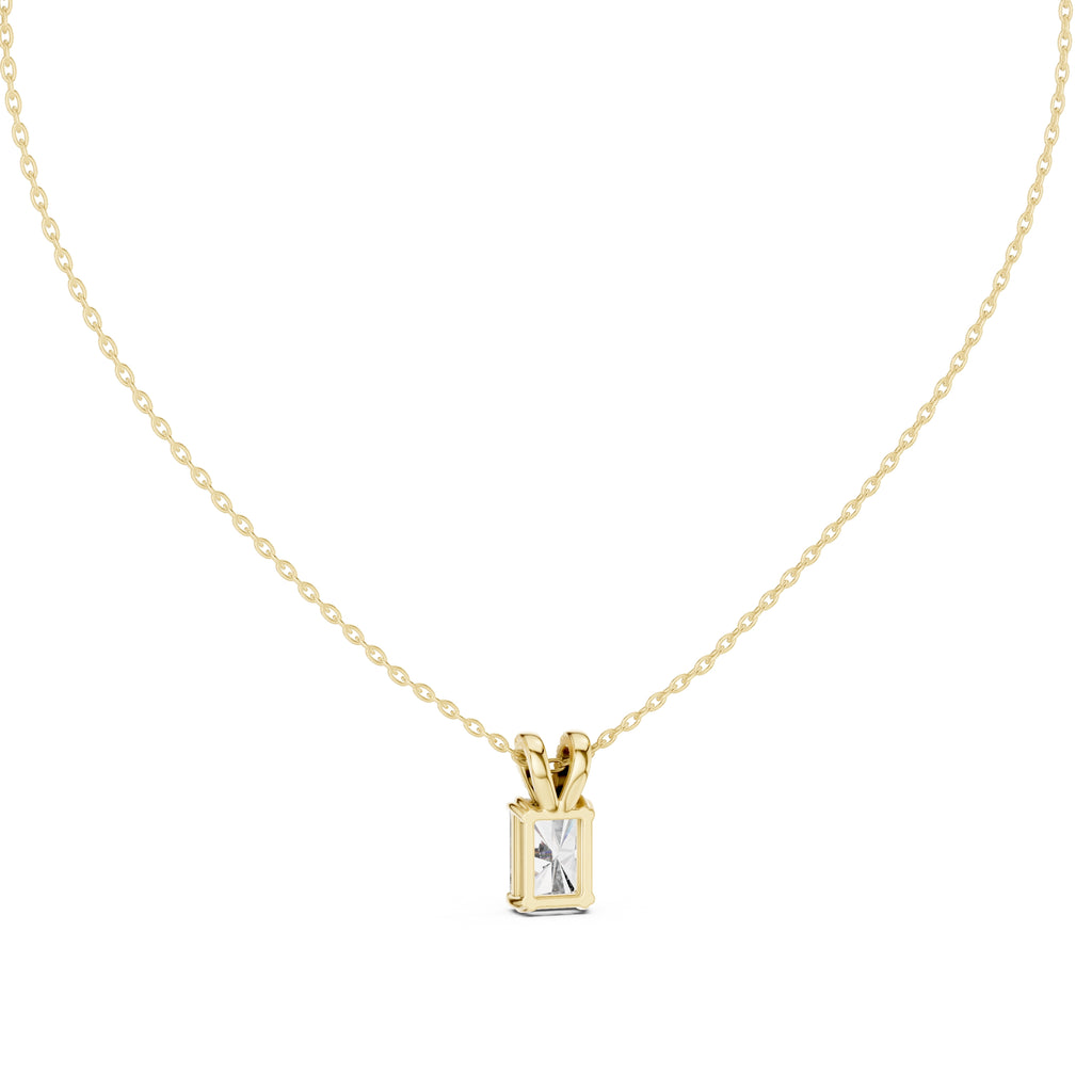 Magnificent 2.00ct Radiant Cut Diamond Pendant with Pave Bail 2.05ct Yellow Gold