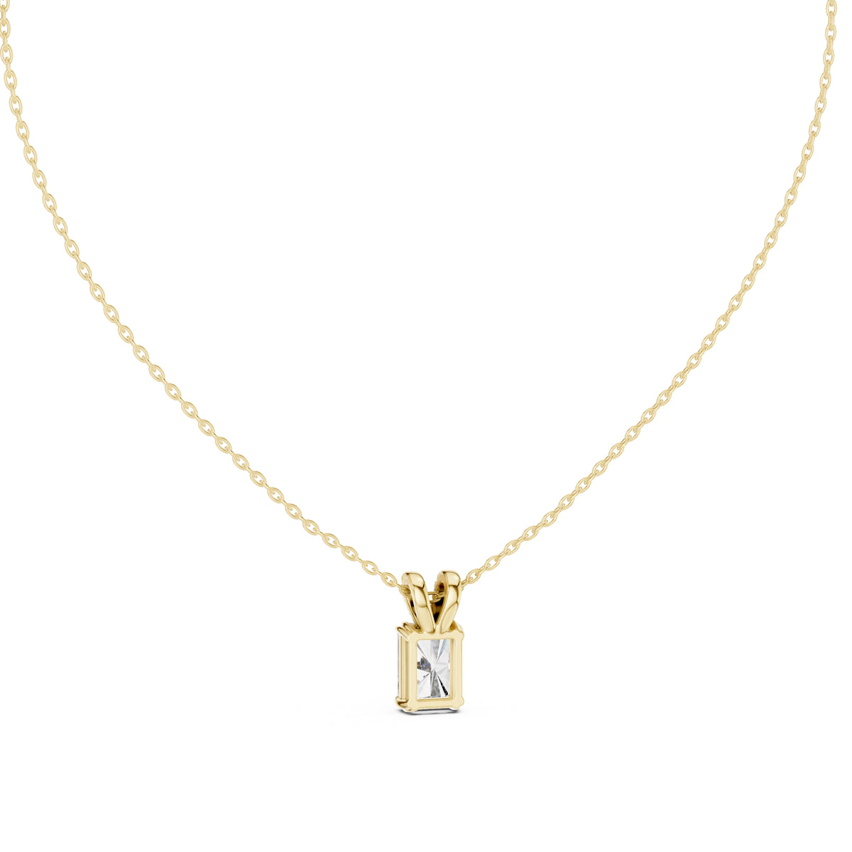 Magnificent 2.00ct Radiant Cut Diamond Pendant with Pave Bail 2.05ct Yellow Gold