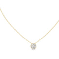 1.00ct Round Labgrown Diamond Solitaire Pendant Necklace 1ct Yellow Gold