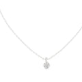 0.50ct Round Labgrown Diamond Contour Pendant Necklace 0.5ct White Gold