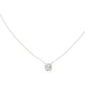 Classic 1.00ct Round Labgrown Diamond Necklace 1ct White Gold