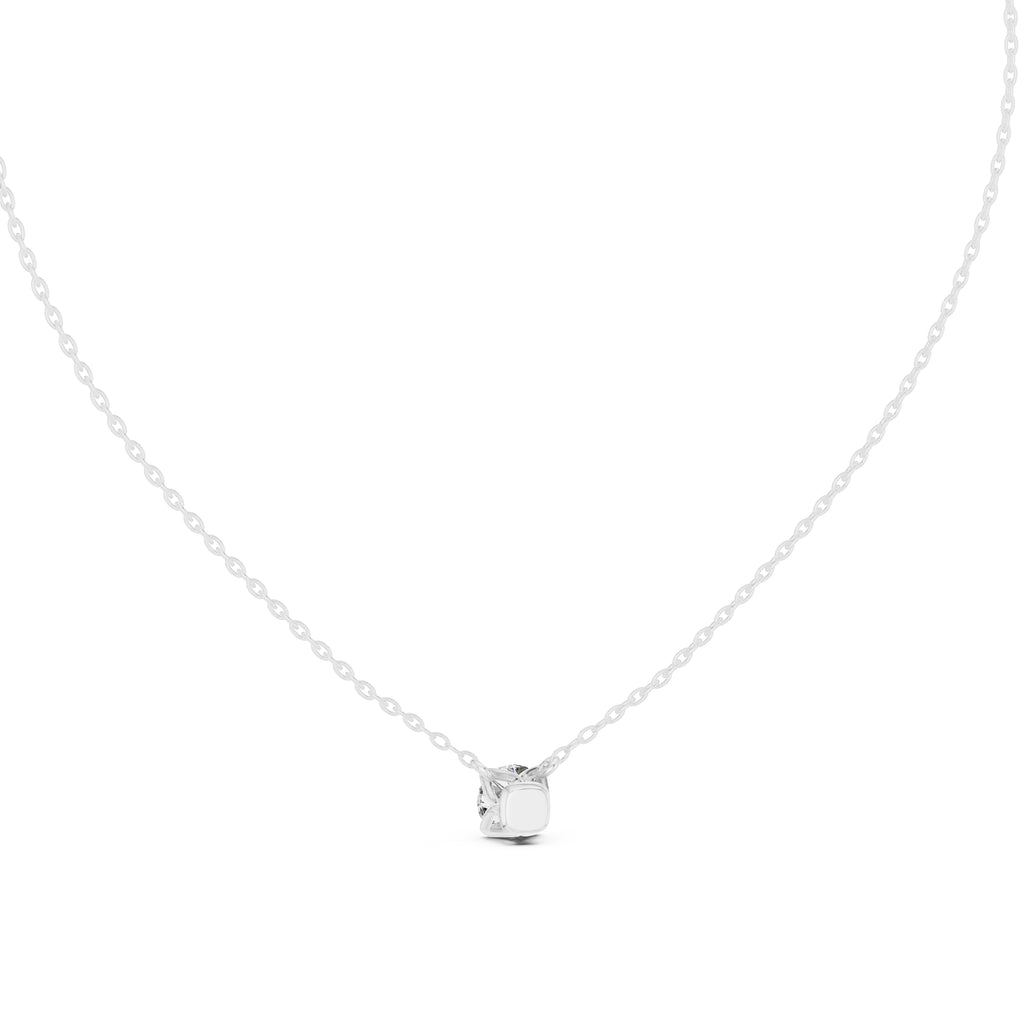 Classic 1.00ct Round Labgrown Diamond Necklace 1ct White Gold