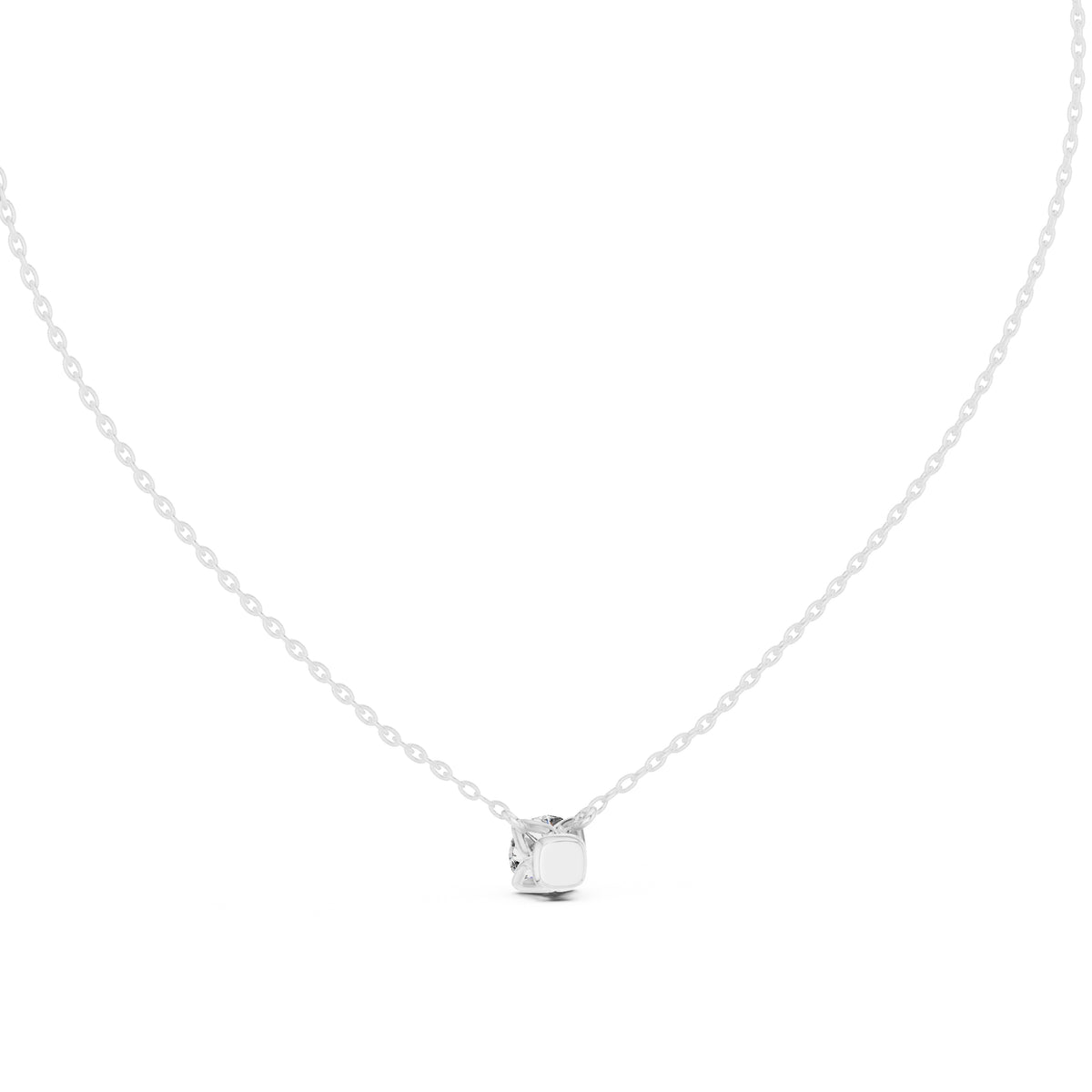 Classic 1.00ct Round Labgrown Diamond Necklace 1ct White Gold