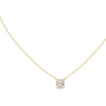 Classic 1.00ct Round Labgrown Diamond Necklace 1ct Yellow Gold