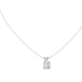 1.00ct Princess Cut Labgrown Diamond Solitaire Pendant Necklace 1ct White Gold