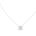 Floral Cluster Labgrown Diamond Pendant Necklace White Gold