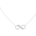 Infinity Loop Pear Cut Labgrown Diamond Pendant Necklace White Gold