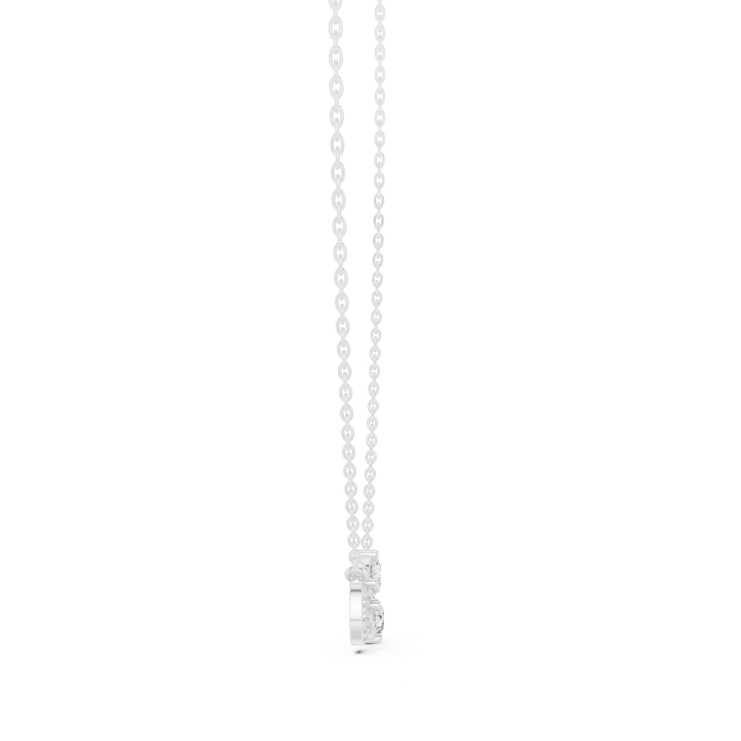 Infinity Loop Pear Cut Labgrown Diamond Pendant Necklace White Gold