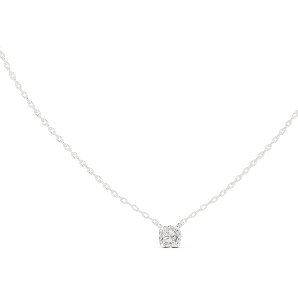 Classic 0.50ct Single Stone Labgrown Diamond Necklace 0.5ct White Gold