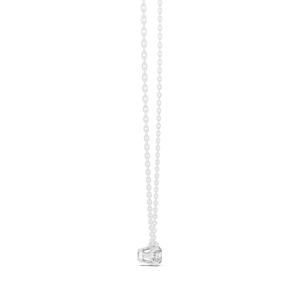 Classic 0.50ct Single Stone Labgrown Diamond Necklace 0.5ct White Gold