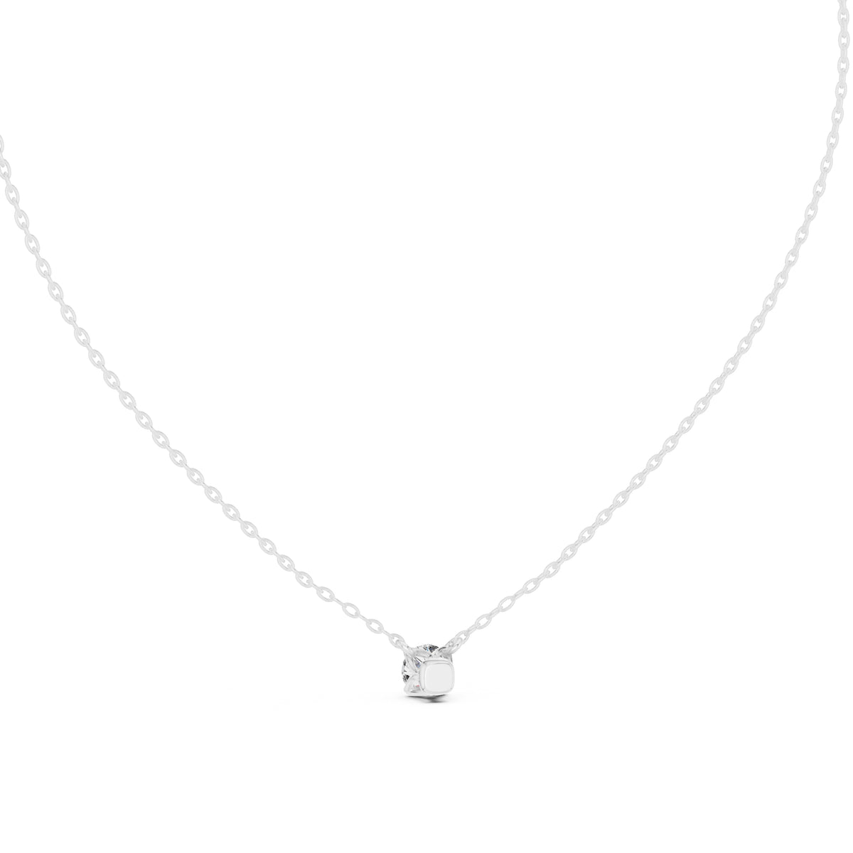 Classic 0.50ct Single Stone Labgrown Diamond Necklace 0.5ct White Gold