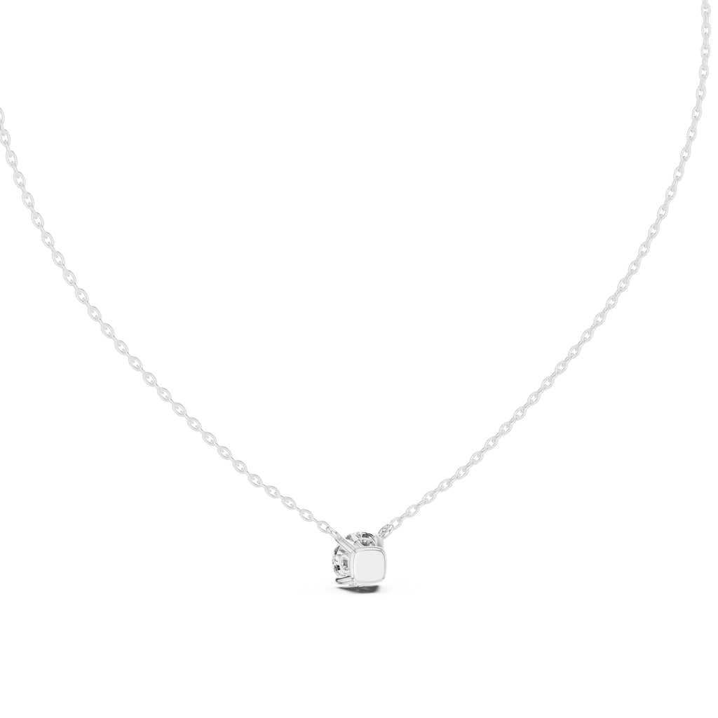 Classic 1.00ct Single Stone Labgrown Diamond Necklace 1ct White Gold