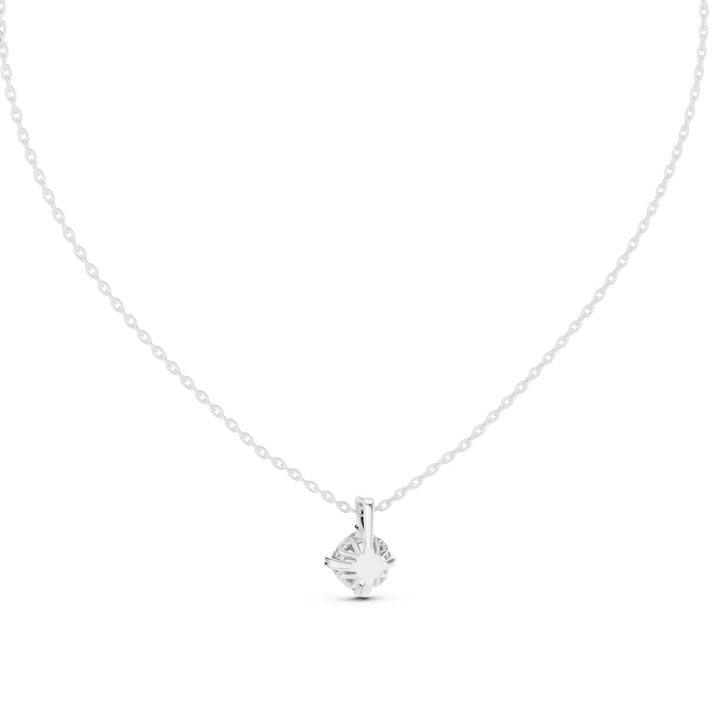 1.00 Carat Cushion Cut Labgrown Diamond Solitaire Pendant 1ct White Gold