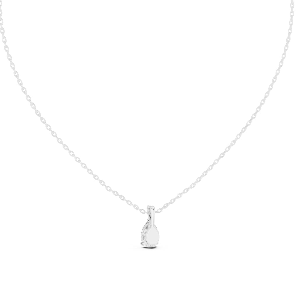 Modern 1ct Teardrop Labgrown Diamond Necklace 1ct White Gold