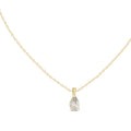 Modern 1ct Teardrop Labgrown Diamond Necklace 1ct Yellow Gold