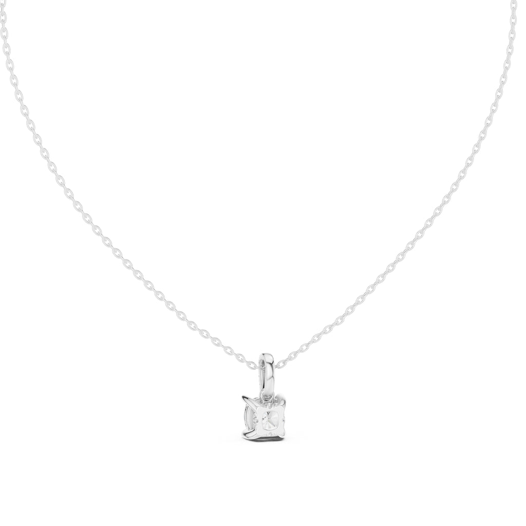 1.50 Carat Cushion Cut Labgrown Diamond Pendant Necklace 1.5ct White Gold