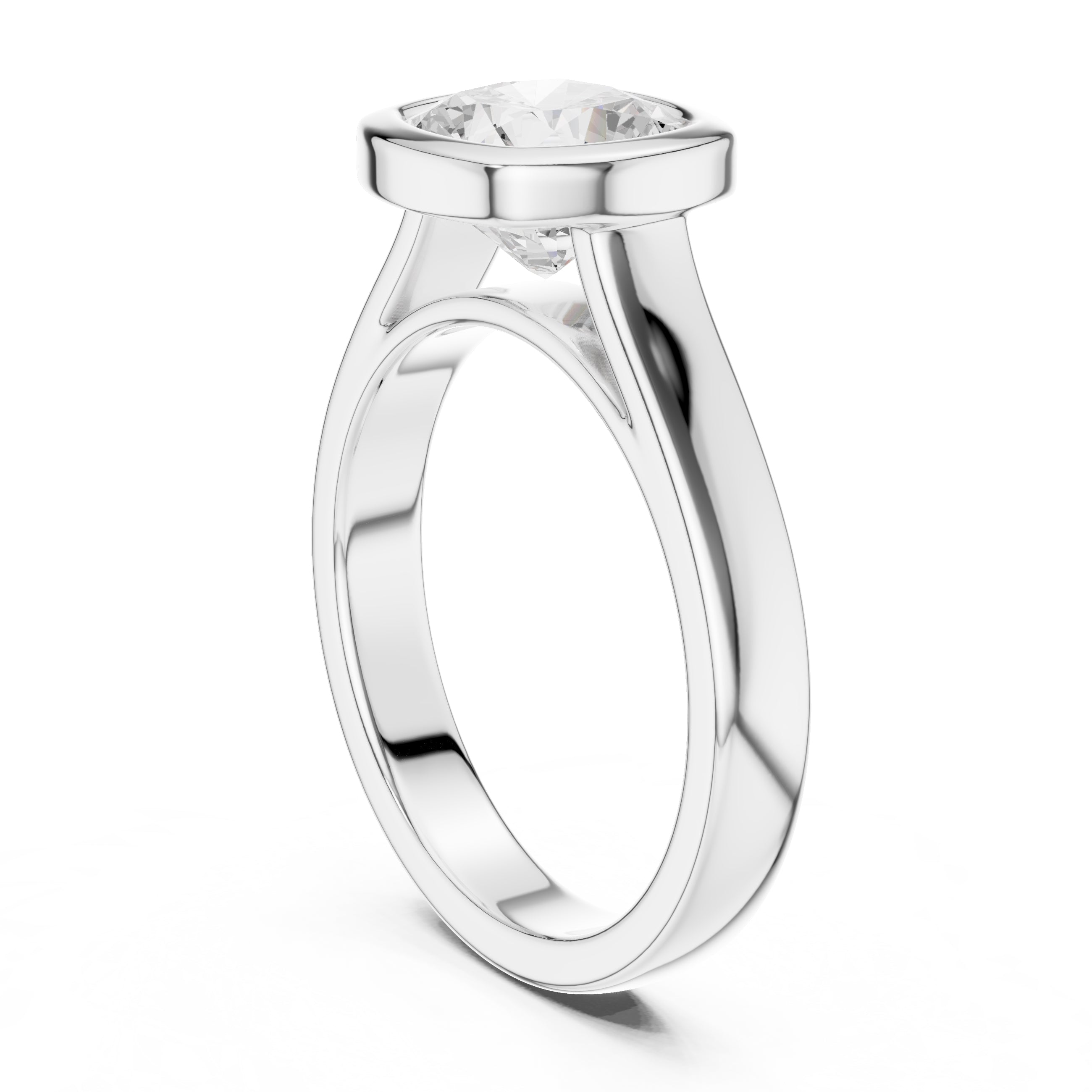 2.00 ct Seamless Encase Ring 2ct White Gold Cushion