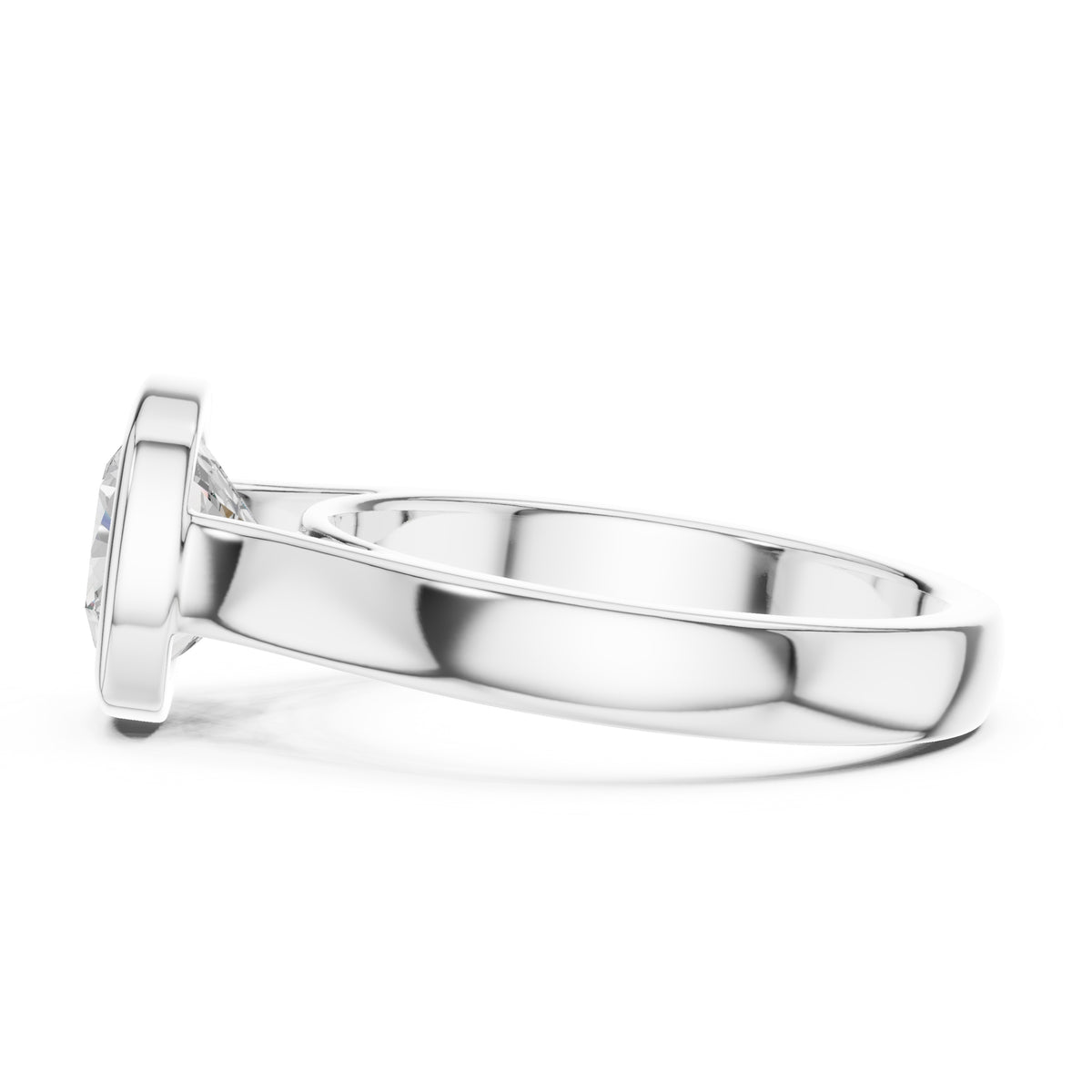 2.00 ct Seamless Encase Ring 2ct White Gold Cushion