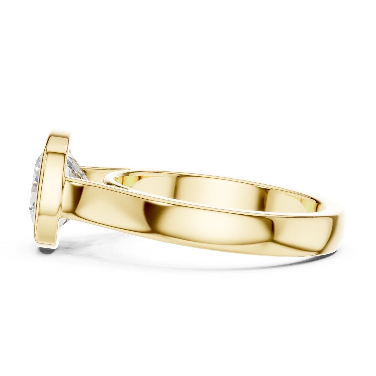 2.00 ct Seamless Encase Ring 2ct Yellow Gold Cushion