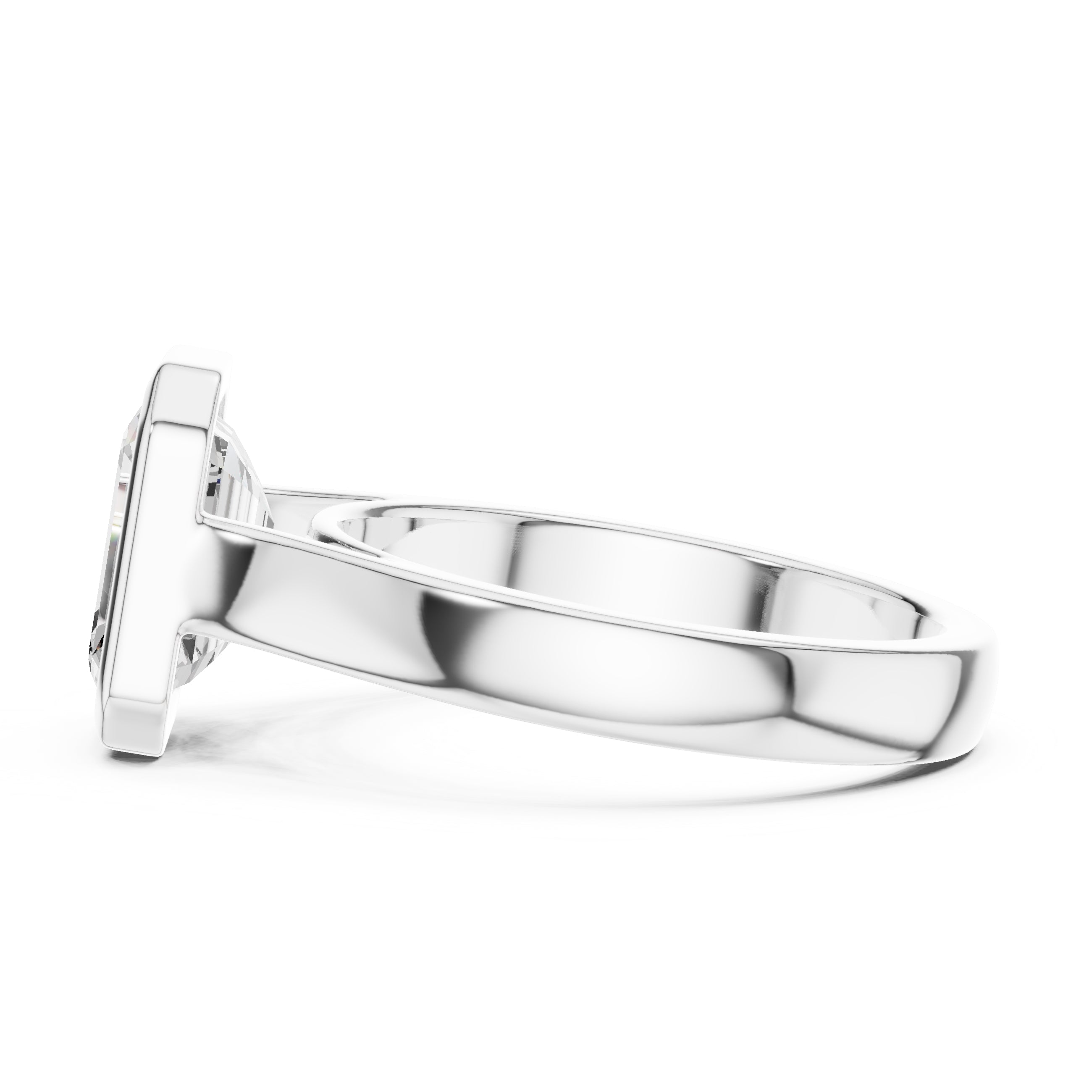 2.00 ct Seamless Encase Ring 2ct White Gold Emerald