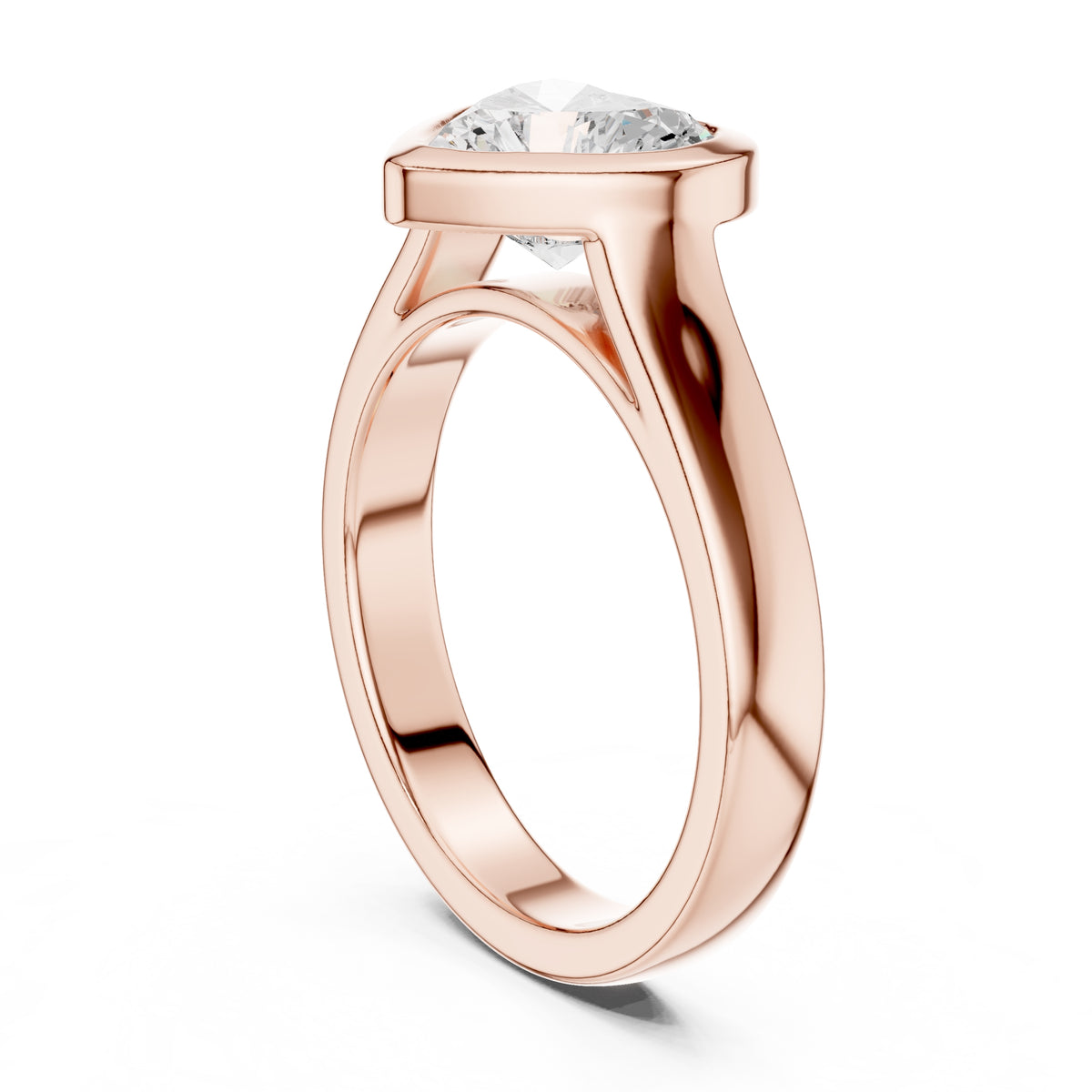 2.00 ct Seamless Encase Ring 2ct Rose Gold Heart