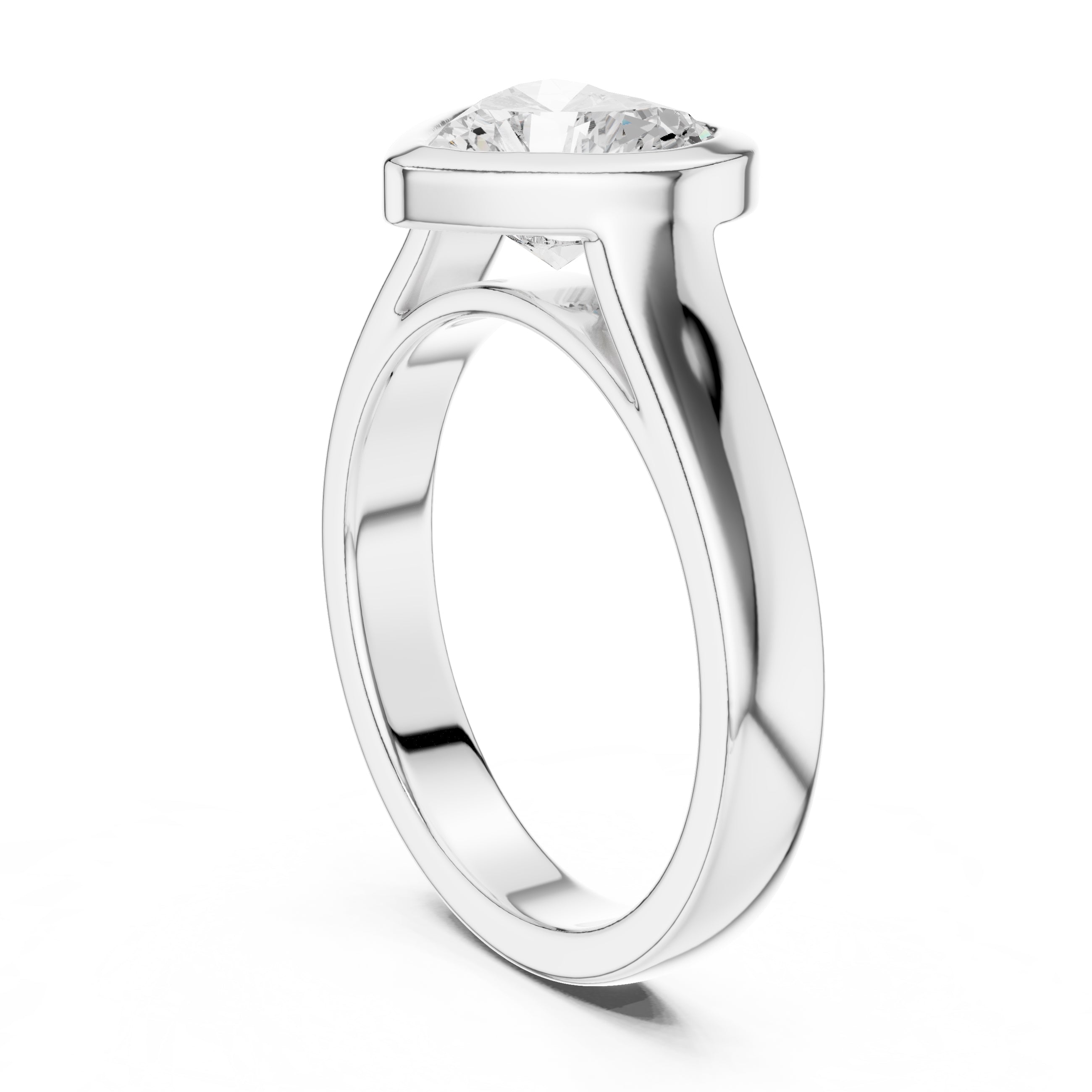 2.00 ct Seamless Encase Ring 2ct White Gold Heart