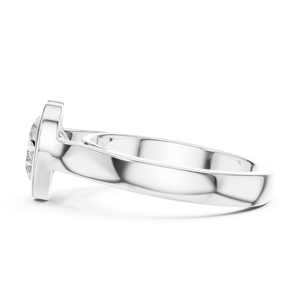 2.00 ct Seamless Encase Ring 2ct White Gold Heart