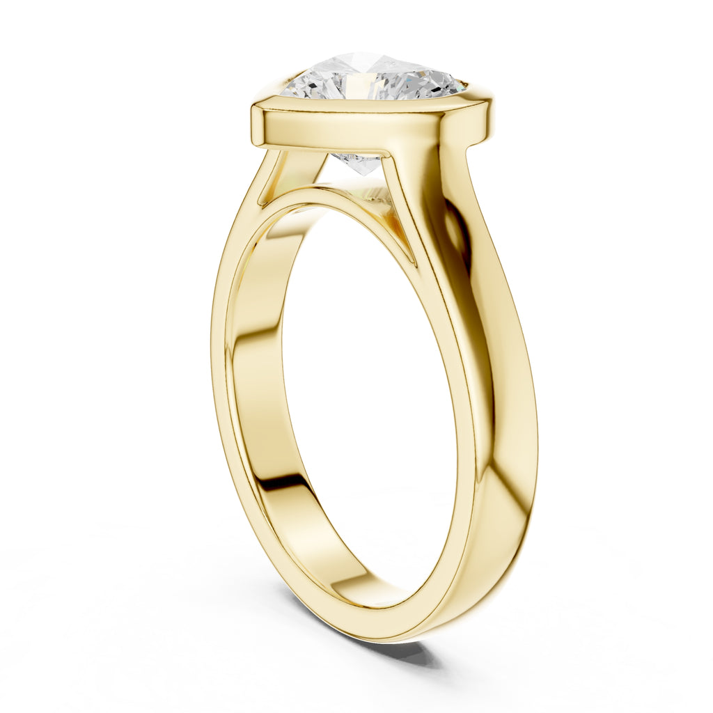 2.00 ct Seamless Encase Ring 2ct Yellow Gold Heart