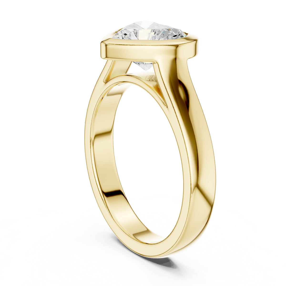 2.00 ct Seamless Encase Ring 2ct Yellow Gold Heart