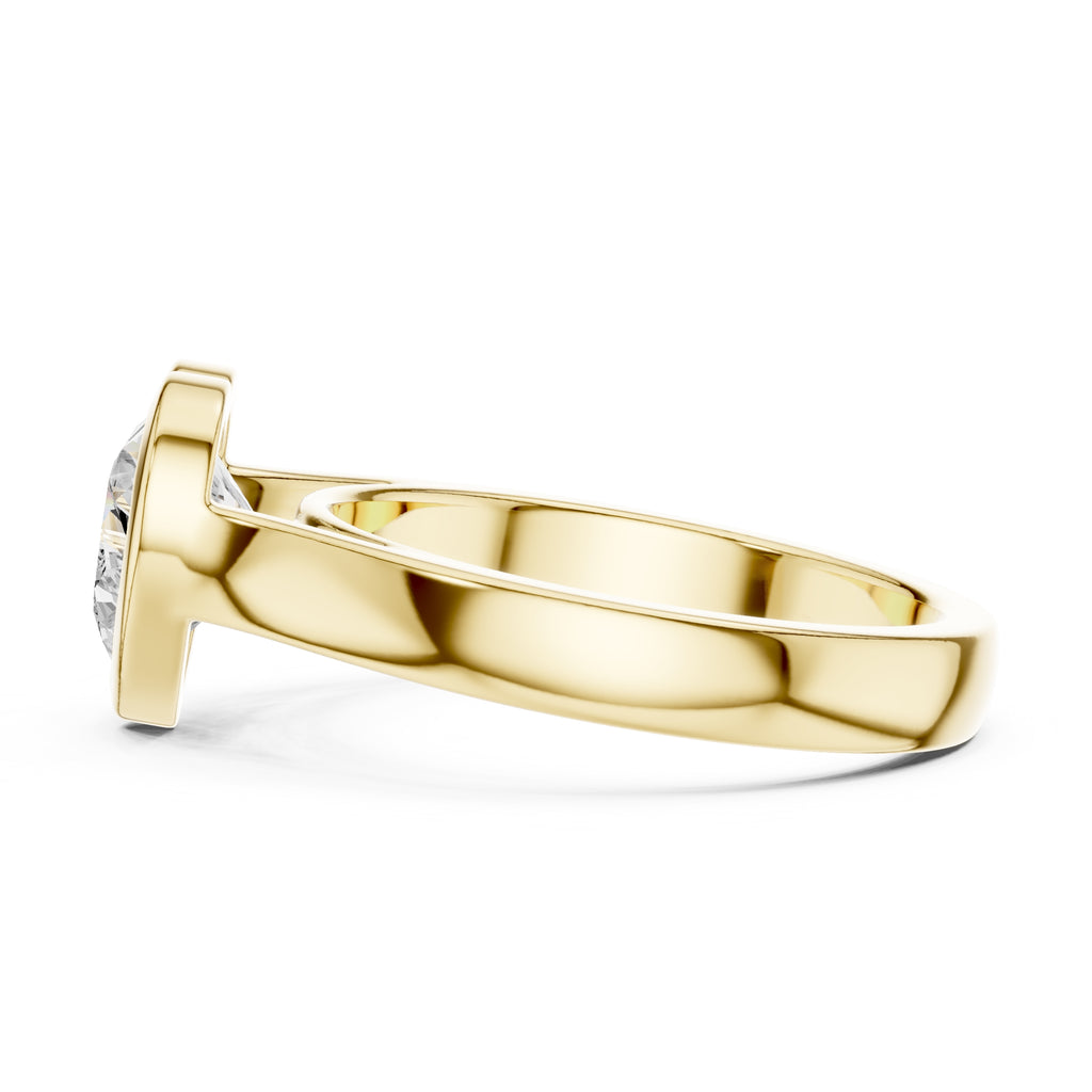 2.00 ct Seamless Encase Ring 2ct Yellow Gold Heart