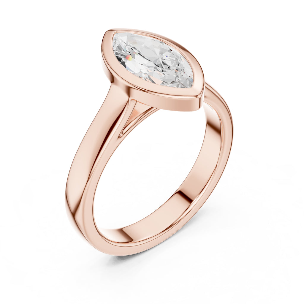 2.00 ct Seamless Encase Ring 2ct Rose Gold Marquise