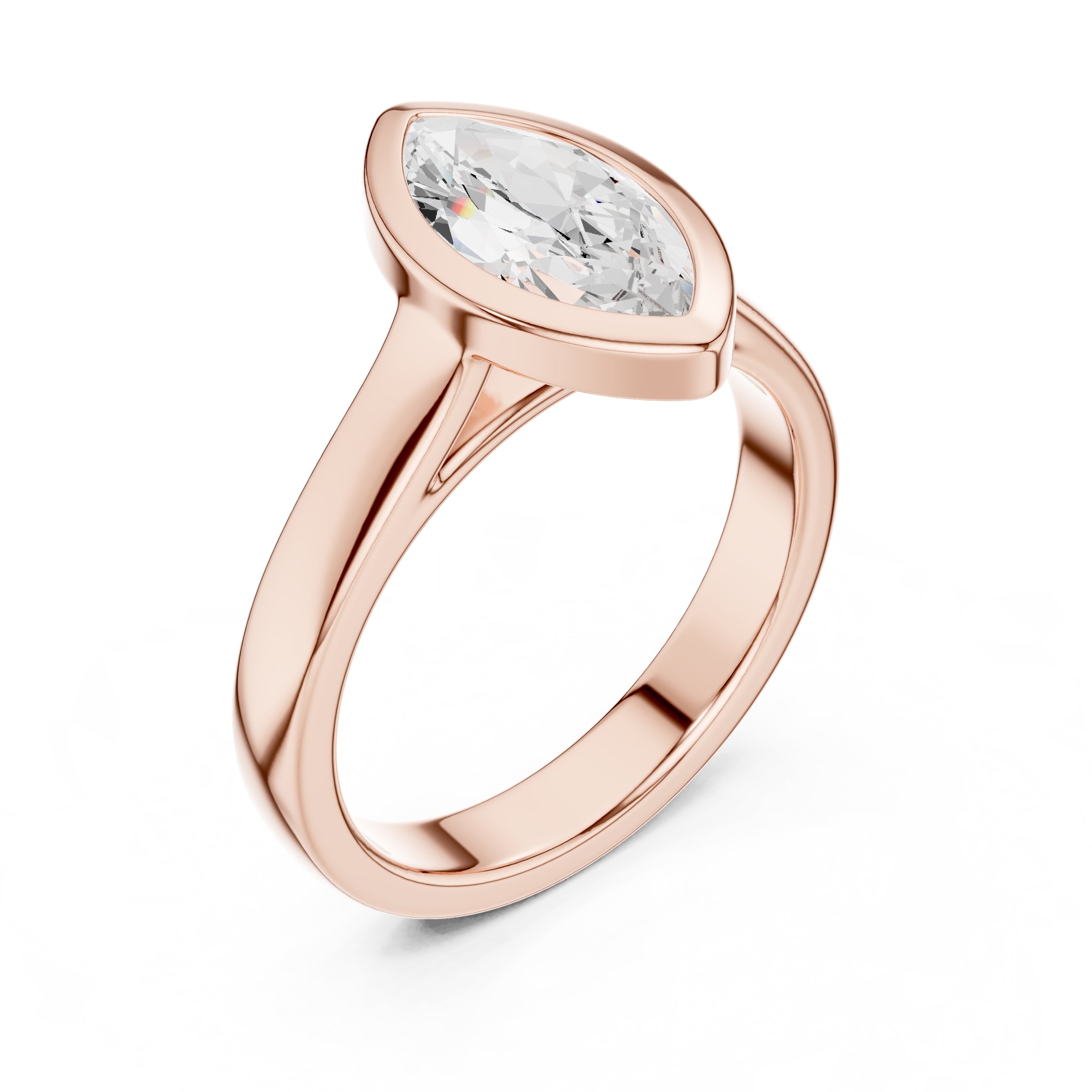 2.00 ct Seamless Encase Ring 2ct Rose Gold Marquise
