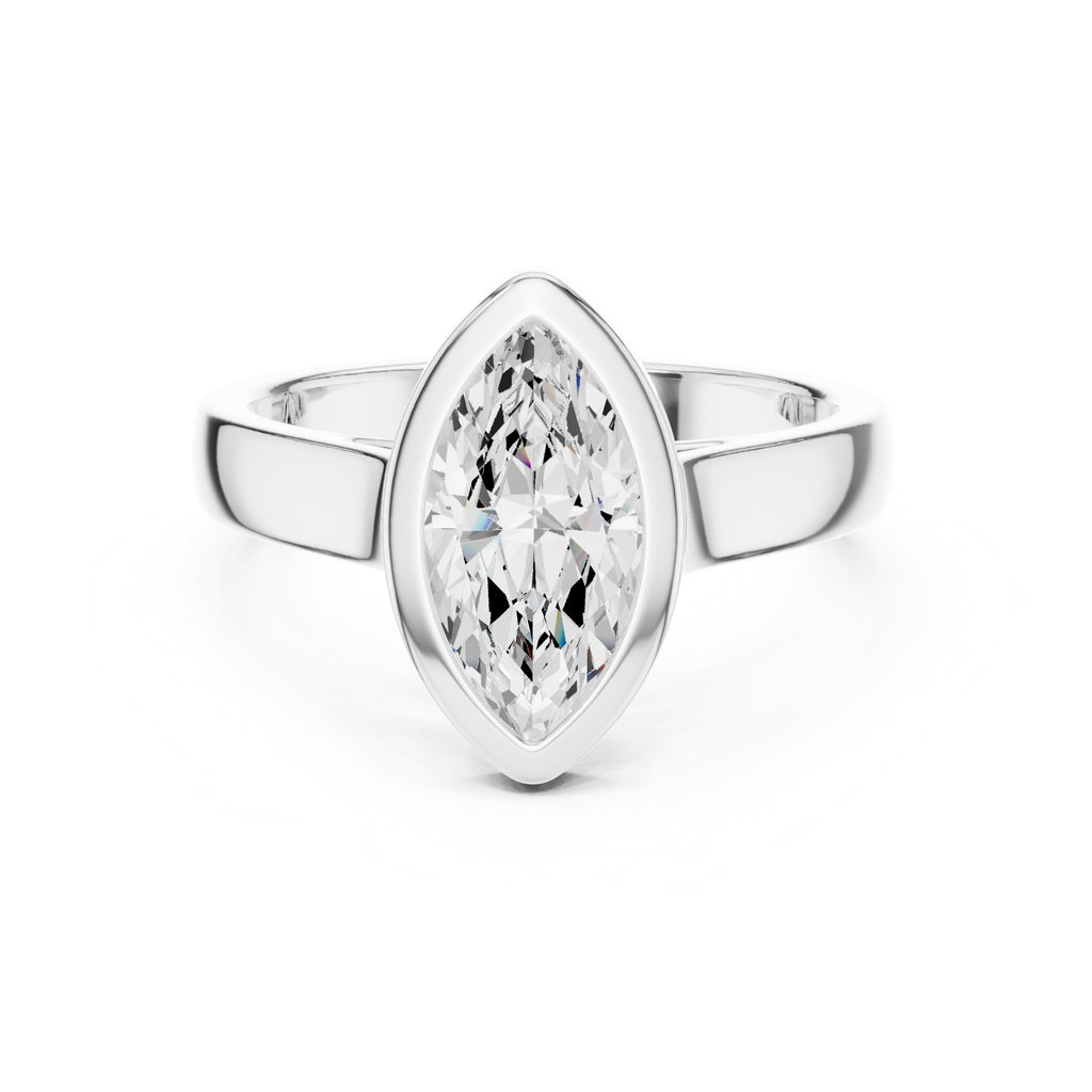 2.00 ct Seamless Encase Ring 2ct White Gold Marquise