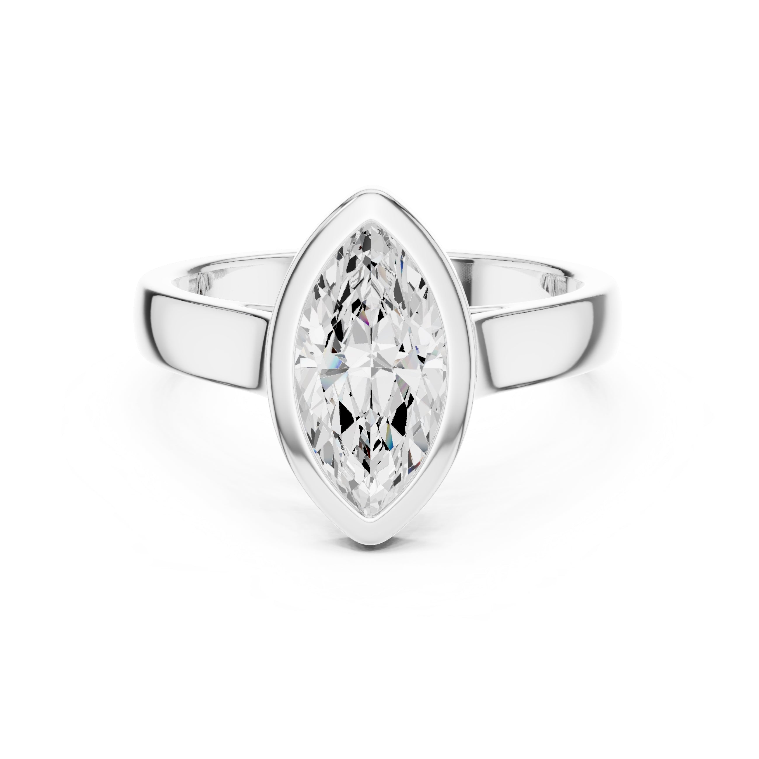 2.00 ct Seamless Encase Ring 2ct White Gold Marquise