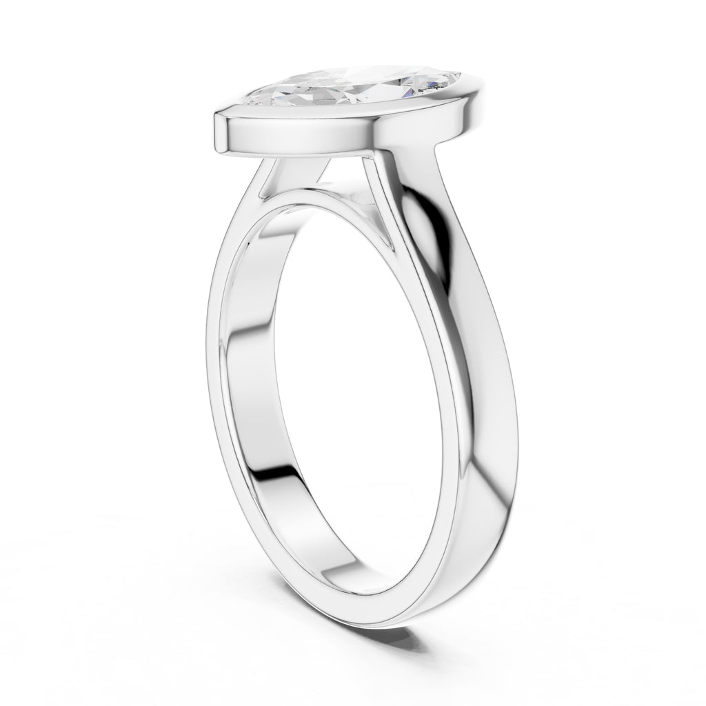 2.00 ct Seamless Encase Ring 2ct White Gold Marquise