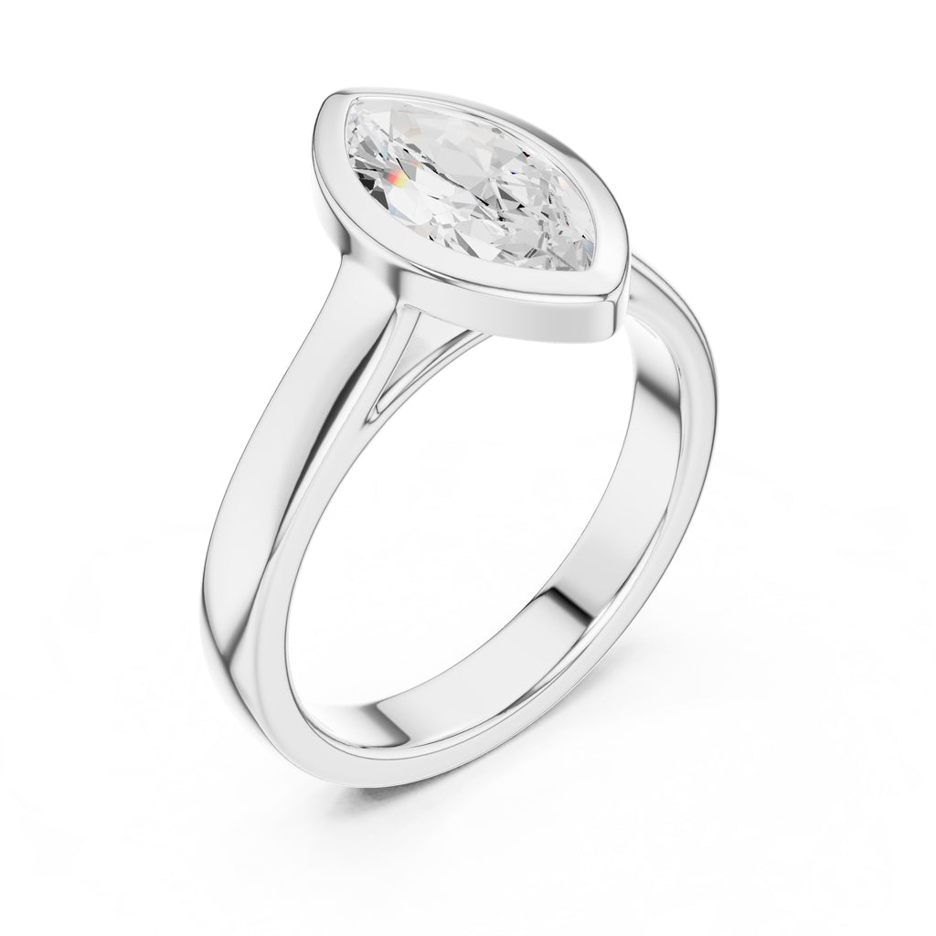 2.00 ct Seamless Encase Ring 2ct White Gold Marquise